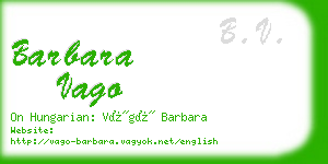 barbara vago business card